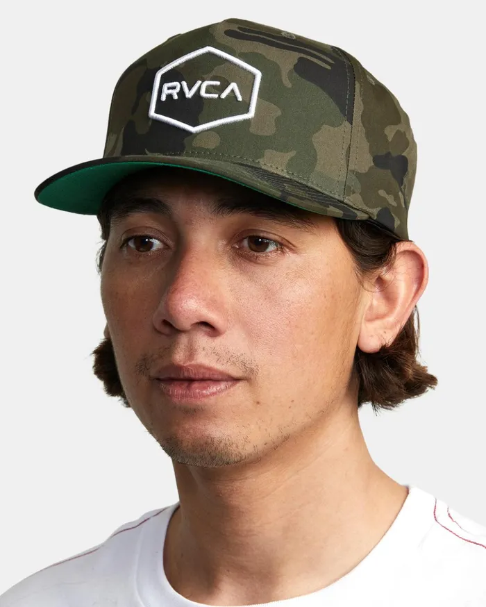 RVCA Hats Beanies Commonwealth Snapback Hat Camo 8211 Men