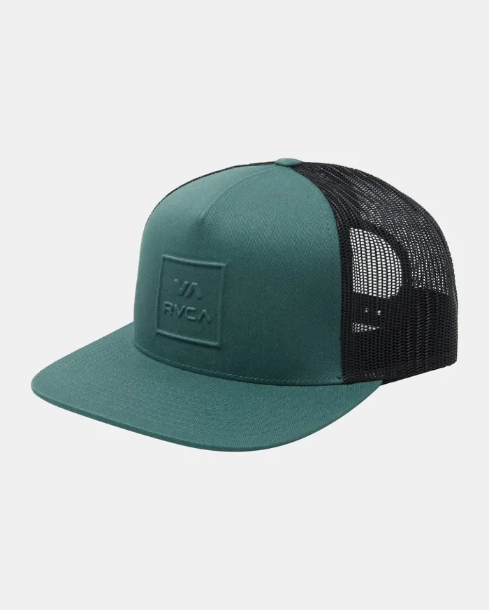 RVCA Hats Beanies VA Atw Embossed Trucker Hat Aloe 8211 Men