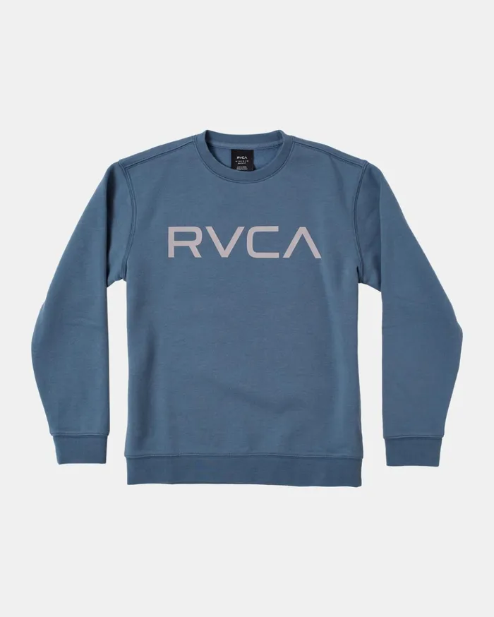 RVCA Hoodies Fleece Boy039s Big RVCA Crewneck Sweatshirt Industrial Blue 8211 Boys