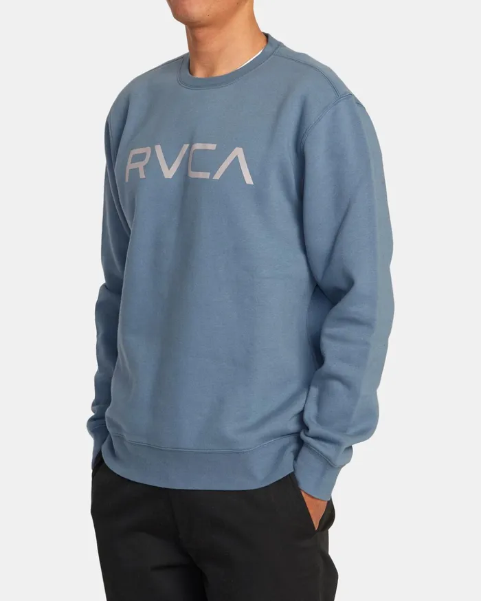 RVCA Hoodies Sweatshirts Big RVCA Crewneck Sweatshirt Industrial Blue 8211 Men RVCA Hoodies Sweatshirts Big RVCA Crewneck Sweatshirt Industrial Blue 8211 Men