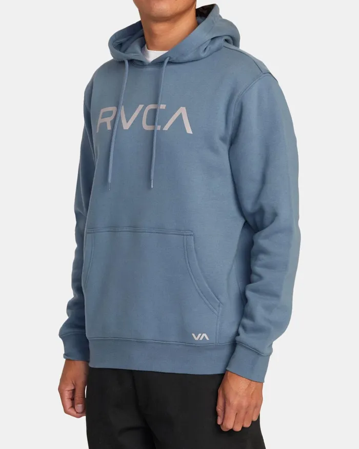 RVCA Hoodies Sweatshirts Big RVCA Pullover Hoodie Industrial Blue 8211 Men