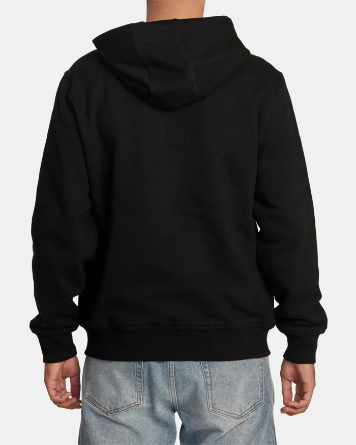 RVCA Hoodies Sweatshirts Chainmail ZipUp Hooded Sweatshirt Black 8211 Men