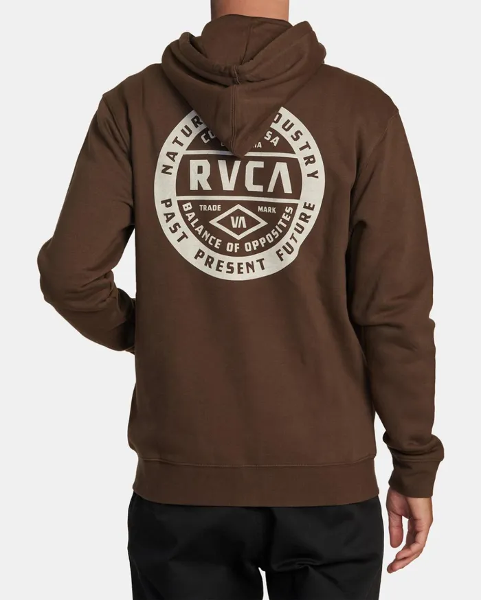 RVCA Hoodies Sweatshirts Standard Issue ZipUp Hoodie Chocolate 8211 Men