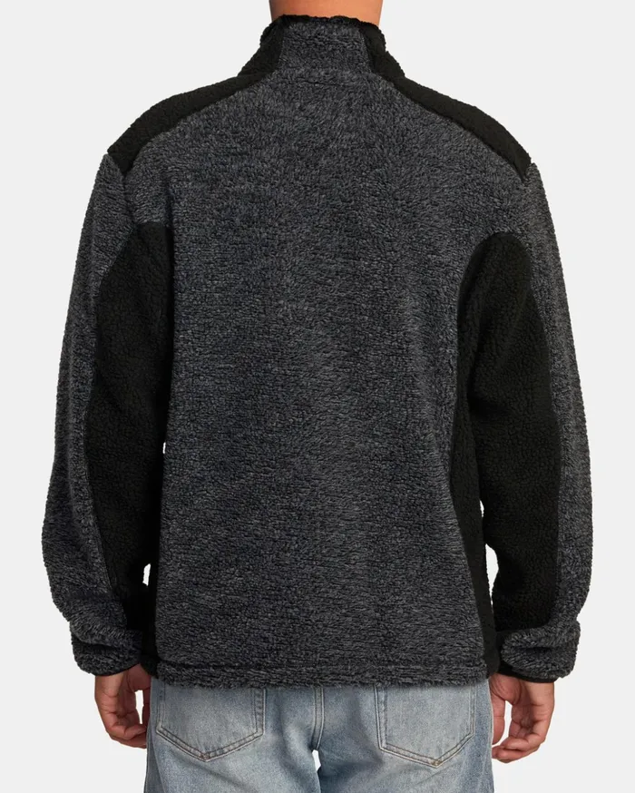 RVCA Hoodies Sweatshirts Zach Allen ZipUp Sherpa Jacket Black 8211 Men