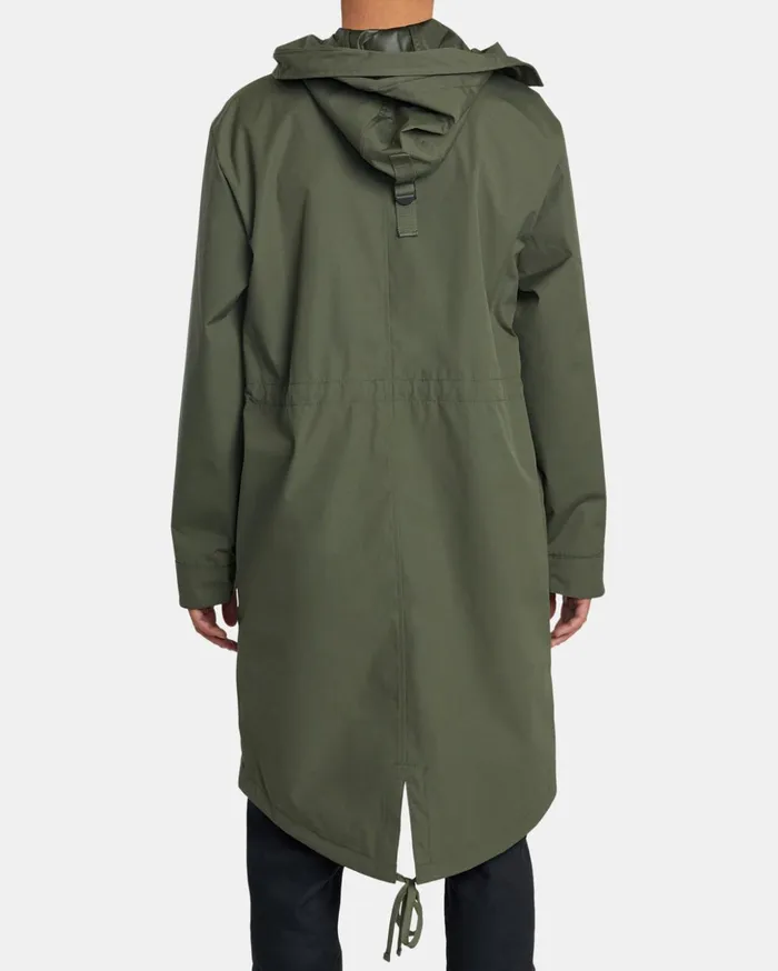 RVCA Jackets Fishtail Raincoat Cactus 8211 Men