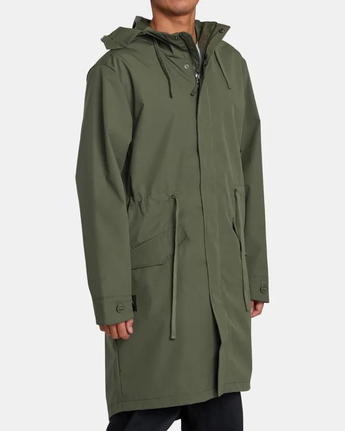 RVCA Jackets Fishtail Raincoat Cactus 8211 Men