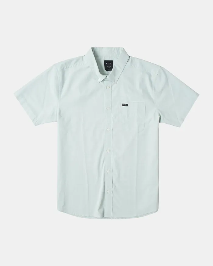 RVCA Shirts Flannels Boy039s That039ll Do Stretch Short Sleeve Shirt Green Haze 8211 Boys