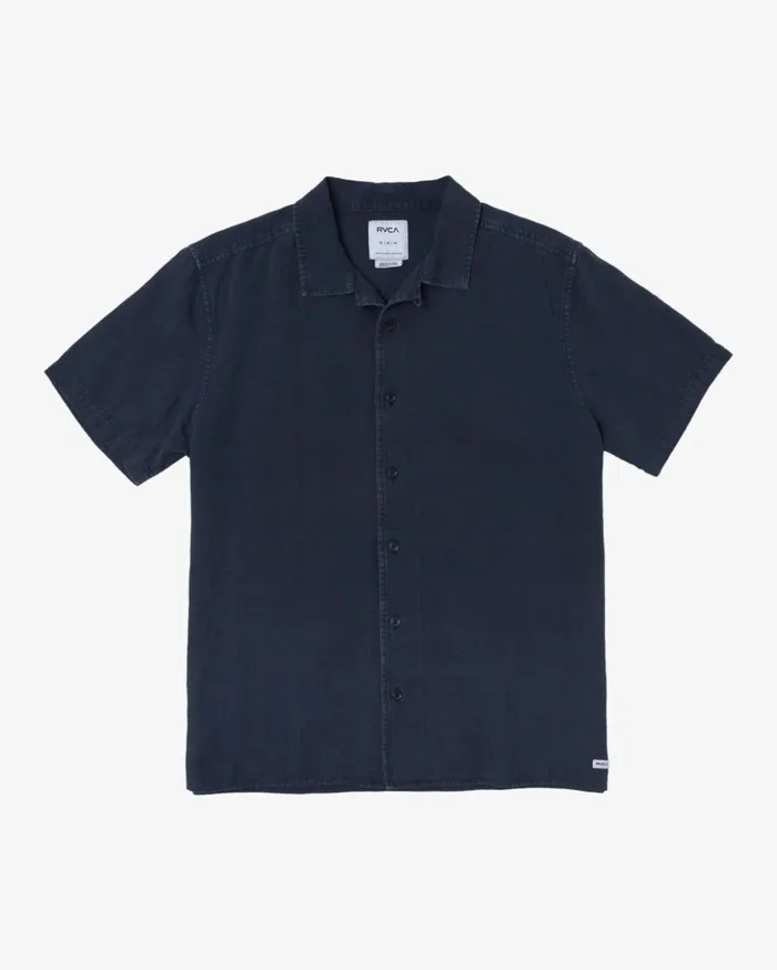 RVCA Shirts Flannels HiGrade Short Sleeve Shirt Indigo 8211 Men