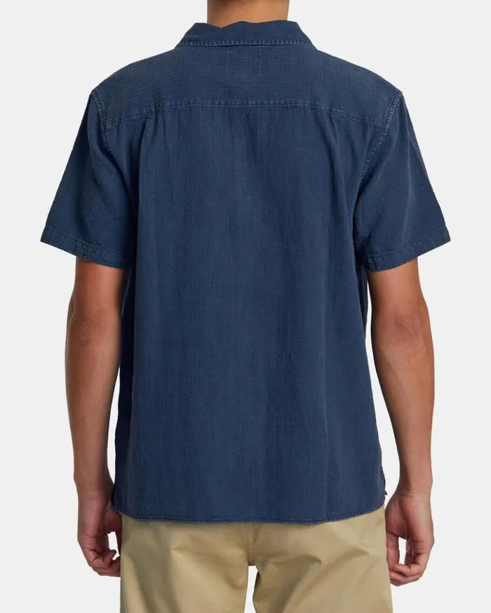 RVCA Shirts Flannels HiGrade Short Sleeve Shirt Indigo 8211 Men