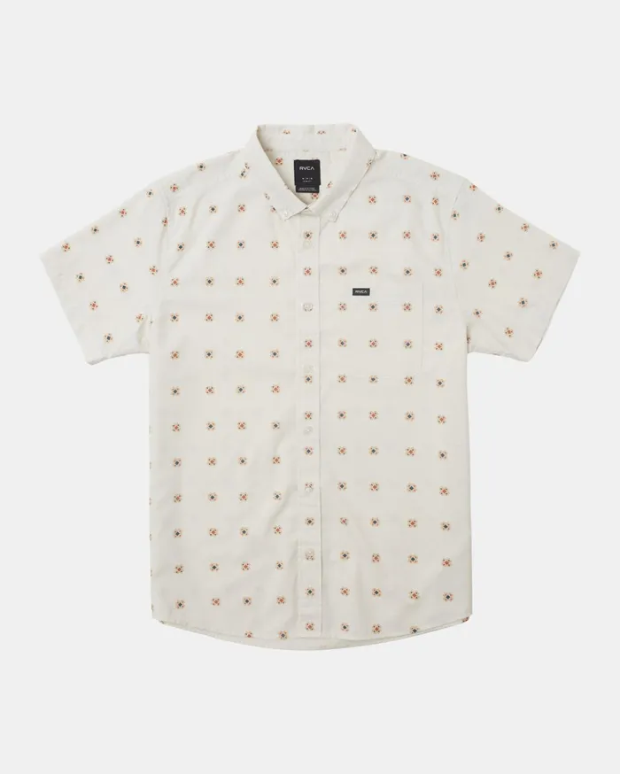 RVCA Shirts Flannels That039ll Do Print Short Sleeve Shirt Natural 8211 Men