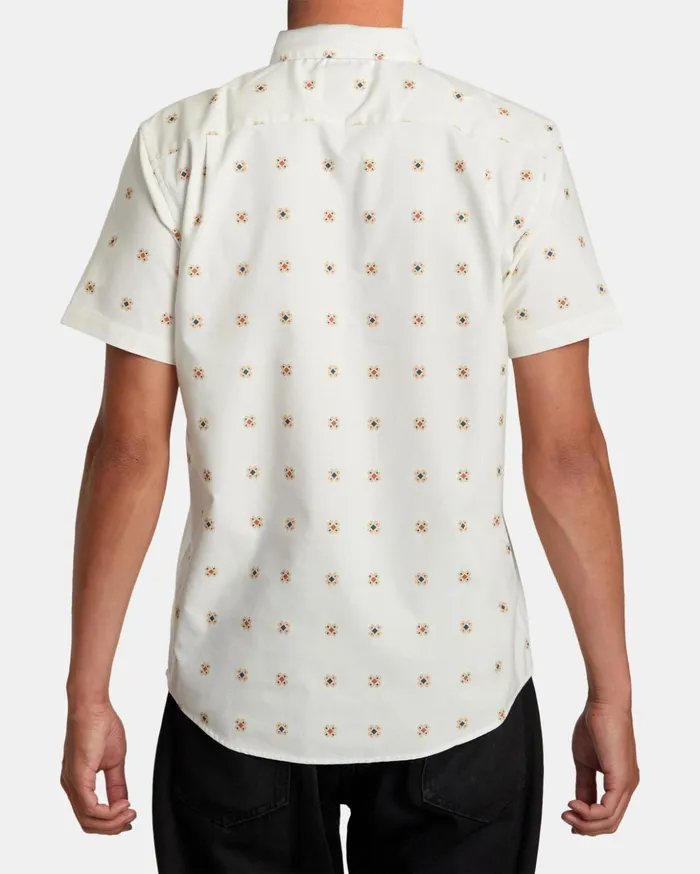 RVCA Shirts Flannels That039ll Do Print Short Sleeve Shirt Natural 8211 Men