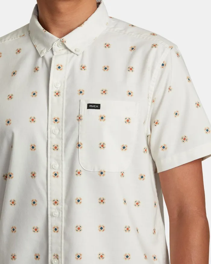 RVCA Shirts Flannels That039ll Do Print Short Sleeve Shirt Natural 8211 Men