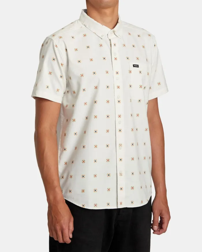 RVCA Shirts Flannels That039ll Do Print Short Sleeve Shirt Natural 8211 Men