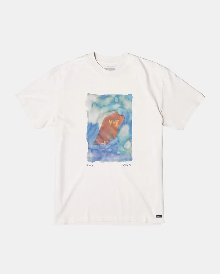 RVCA Short Sleeves Colin Sussingham Float Tee Antique White 8211 Men