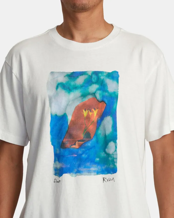 RVCA Short Sleeves Colin Sussingham Float Tee Antique White 8211 Men