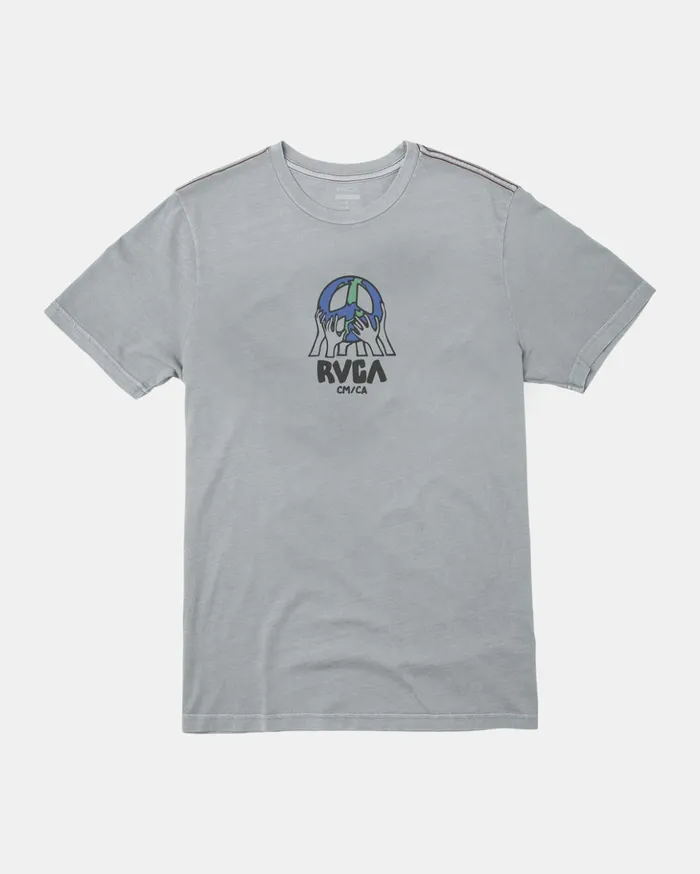 RVCA Short Sleeves Earth Corp Tee Monument 8211 Men