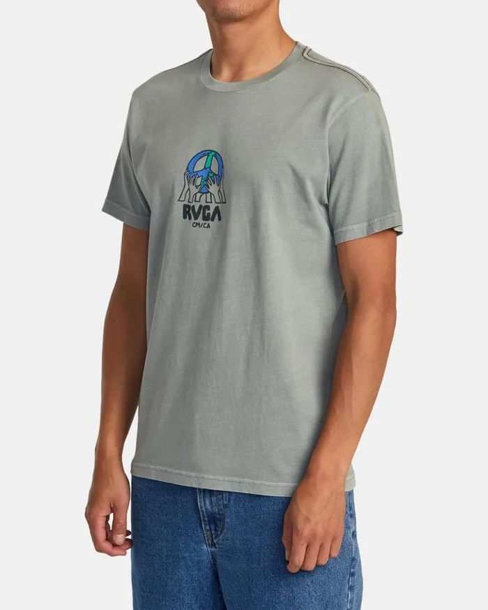 RVCA Short Sleeves Earth Corp Tee Monument 8211 Men