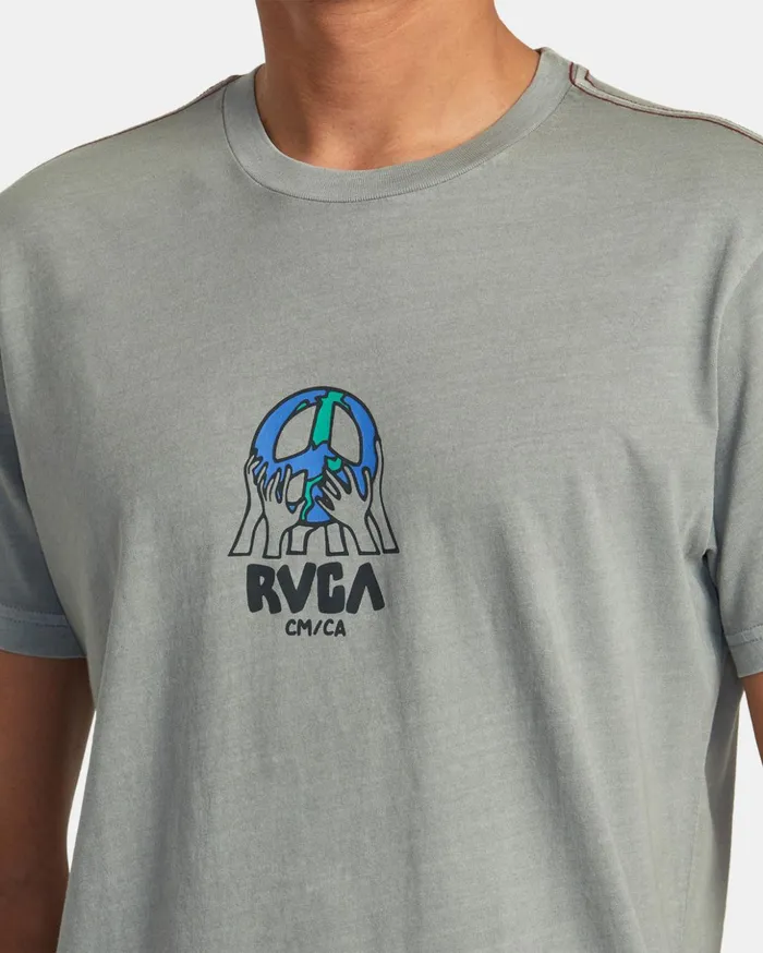 RVCA Short Sleeves Earth Corp Tee Monument 8211 Men