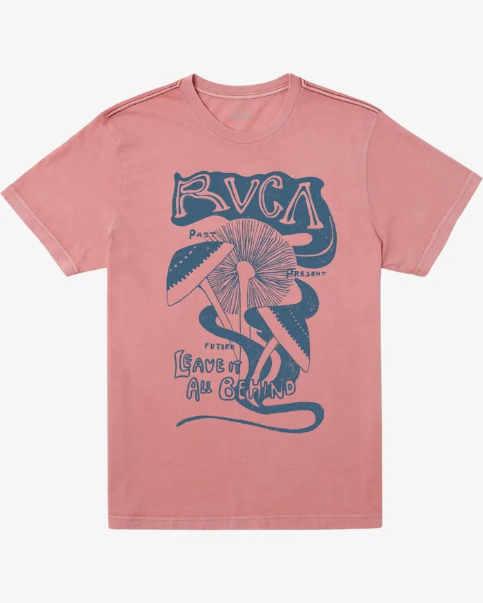 RVCA Short Sleeves Leave Behind TShirt Flamingo 8211 Men