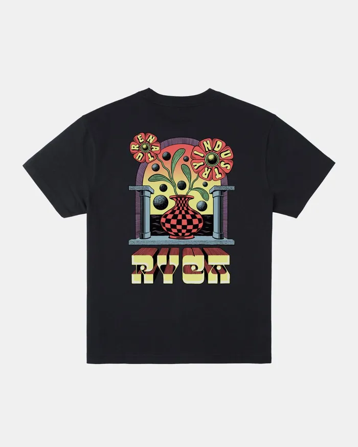 RVCA Short Sleeves Martin Ander Portal Tee Black 8211 Men