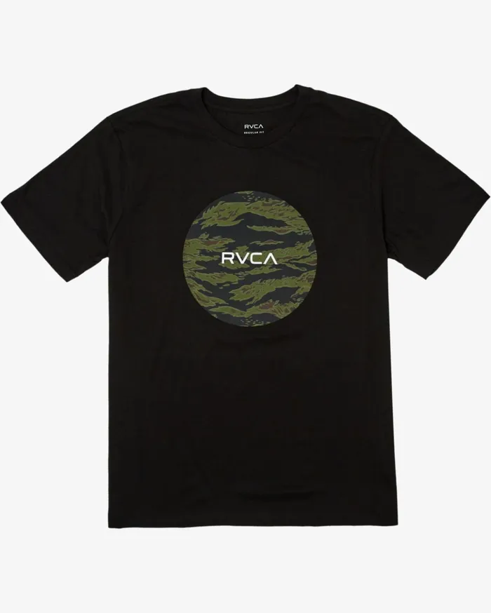 RVCA Short Sleeves Motors Tee Black 8211 Men