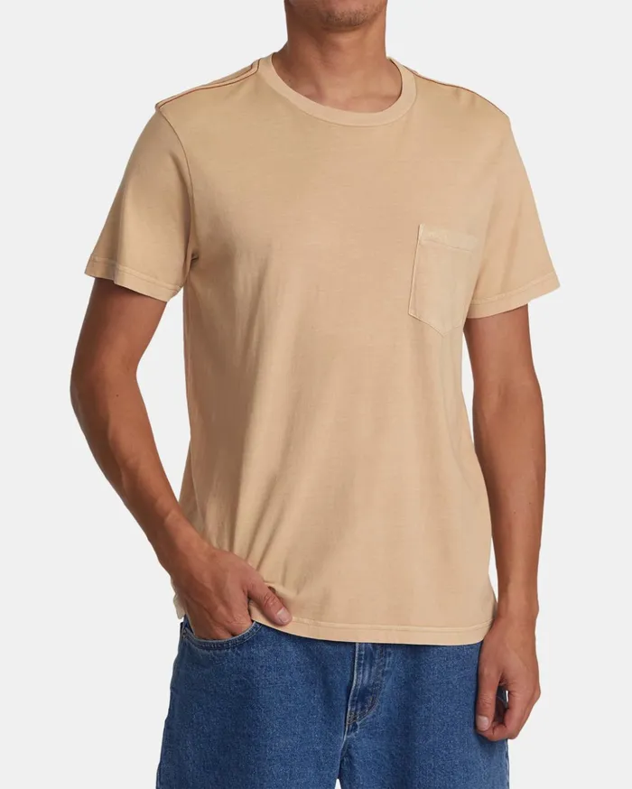 RVCA Short Sleeves PTC II Pigment Tee Southern Moss 8211 Men