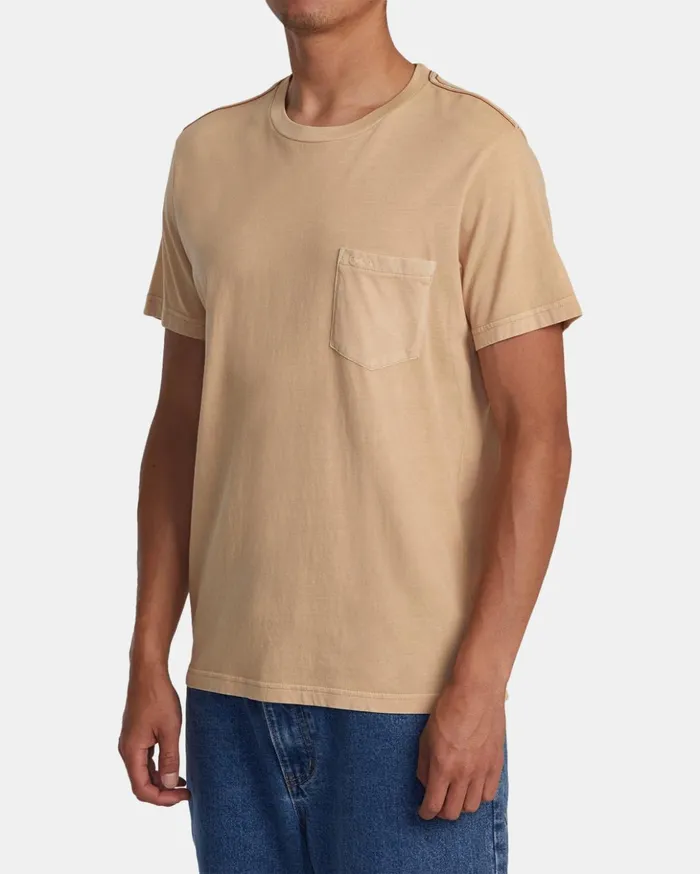 RVCA Short Sleeves PTC II Pigment Tee Southern Moss 8211 Men