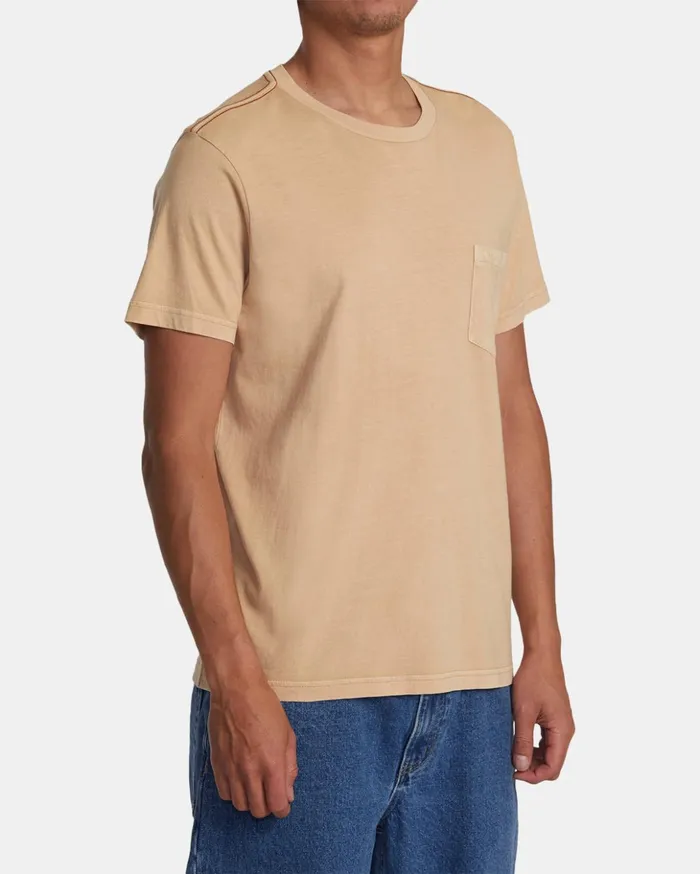 RVCA Short Sleeves PTC II Pigment Tee Southern Moss 8211 Men