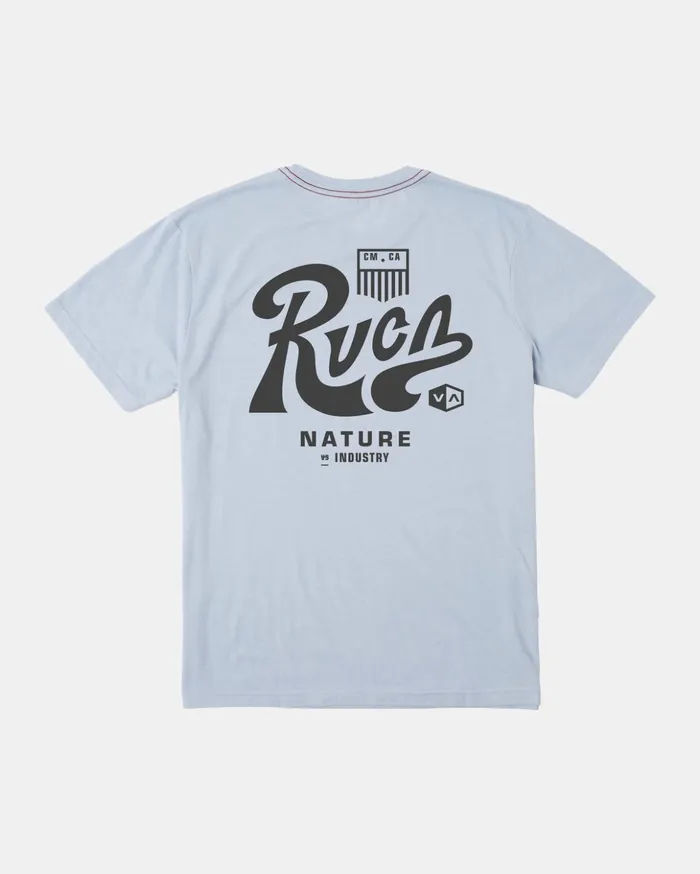 RVCA Short Sleeves Tactix Tee Deja Blue 8211 Men