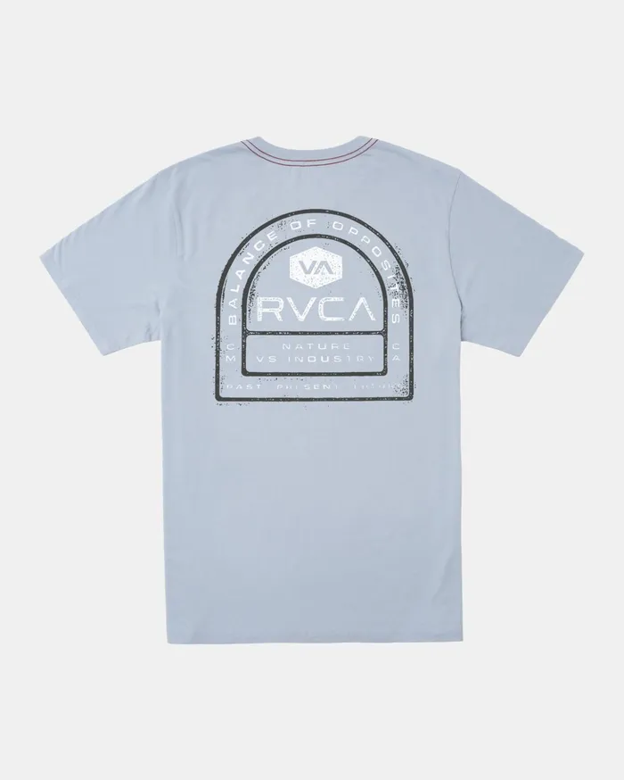RVCA Short Sleeves Tract Tee Deja Blue 8211 Men