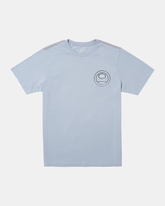 RVCA Short Sleeves Tract Tee Deja Blue 8211 Men