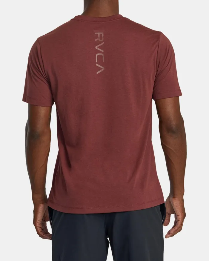RVCA Short Sleeves VA Mark Tee Burgundy 8211 Men