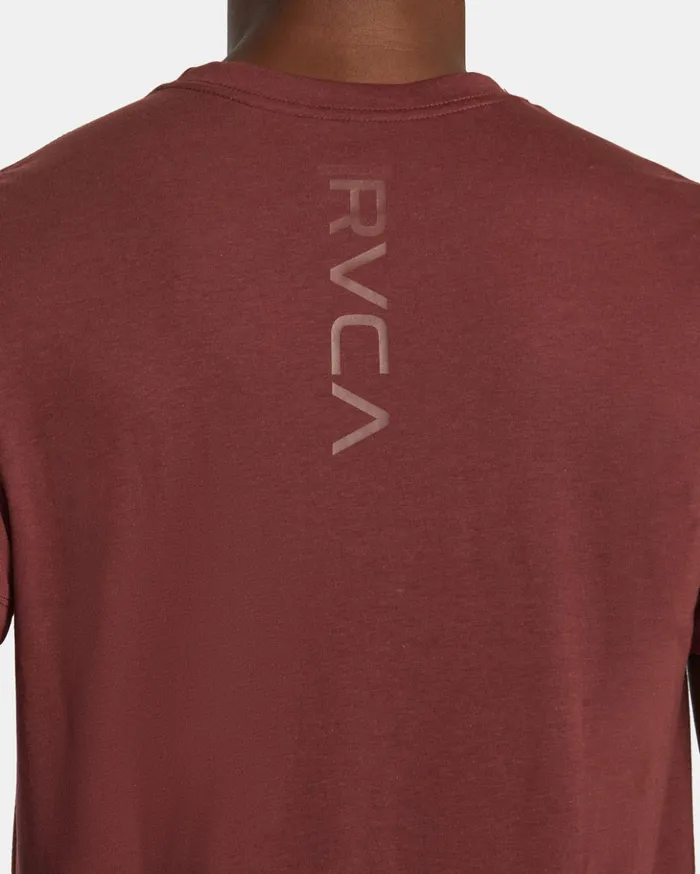 RVCA Short Sleeves VA Mark Tee Burgundy 8211 Men