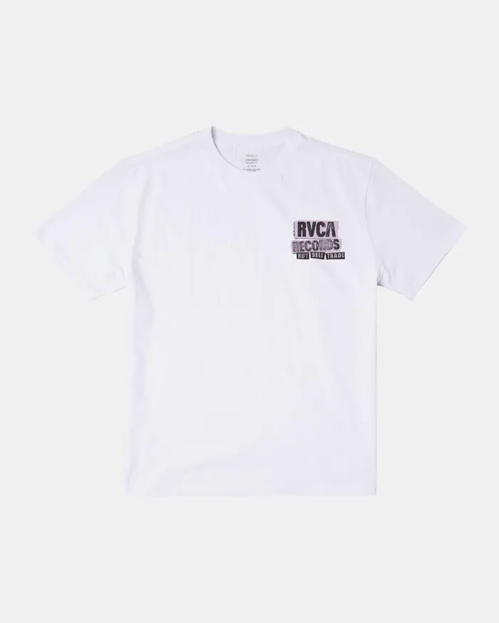 RVCA Short Sleeves Vinyl Club Tee White 8211 Men