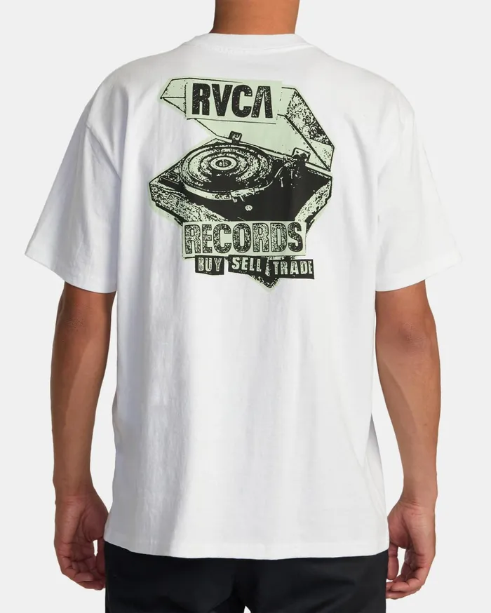 RVCA Short Sleeves Vinyl Club Tee White 8211 Men