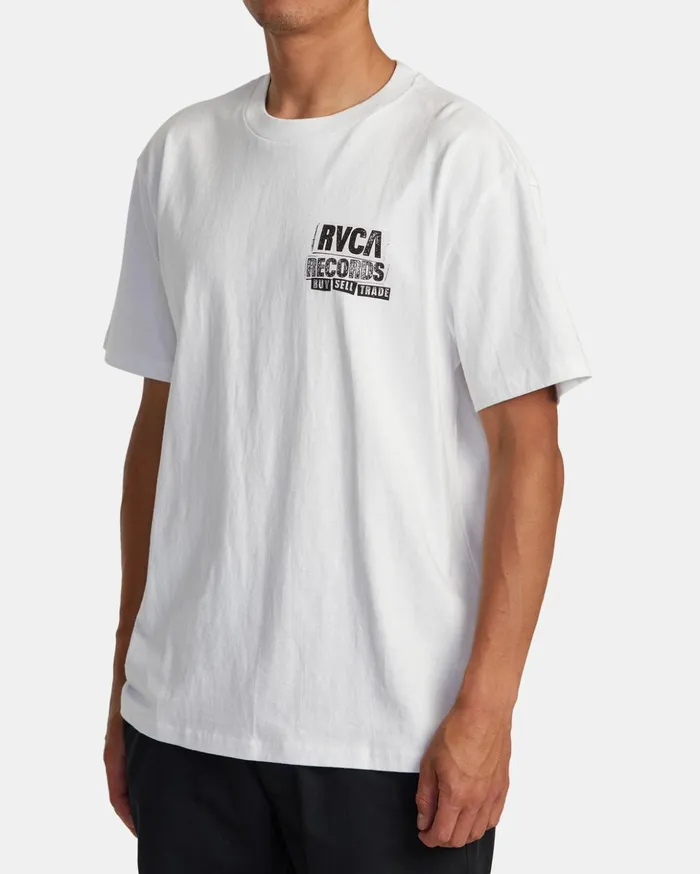 RVCA Short Sleeves Vinyl Club Tee White 8211 Men