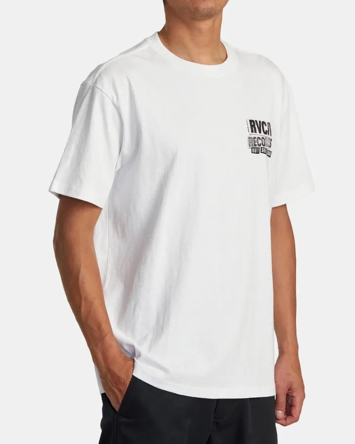 RVCA Short Sleeves Vinyl Club Tee White 8211 Men