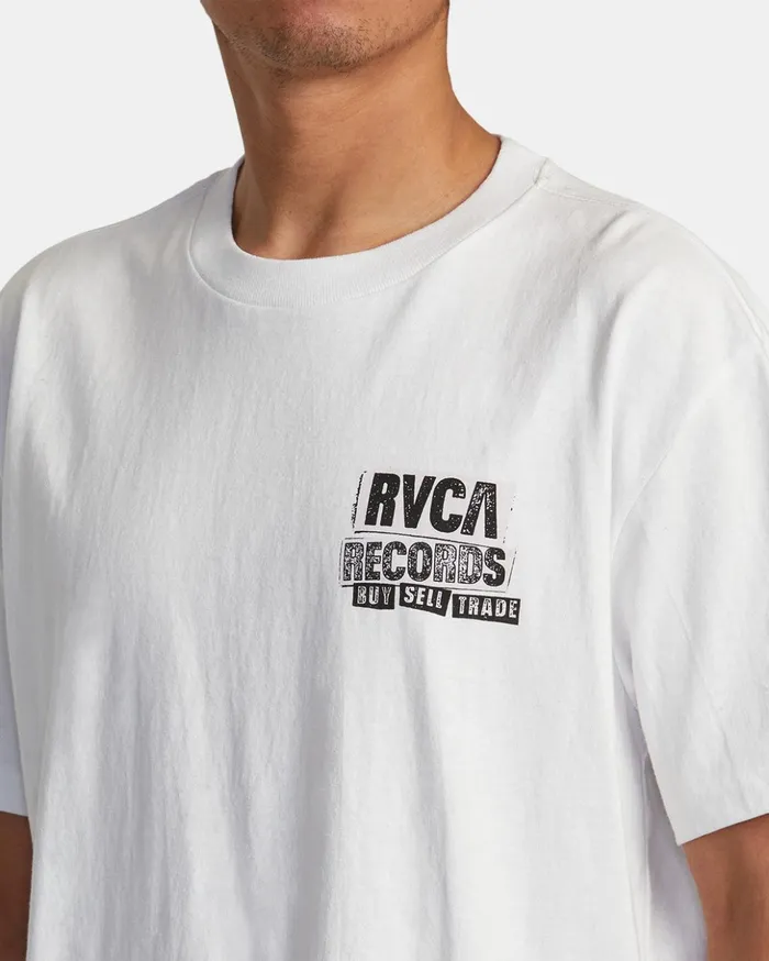 RVCA Short Sleeves Vinyl Club Tee White 8211 Men