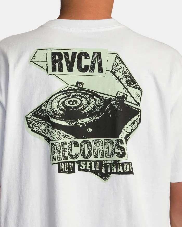 RVCA Short Sleeves Vinyl Club Tee White 8211 Men