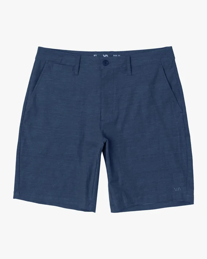 RVCA Shorts Boy039s Back In Hybrid Walkshorts 19034 Denim Heather 8211 Boys