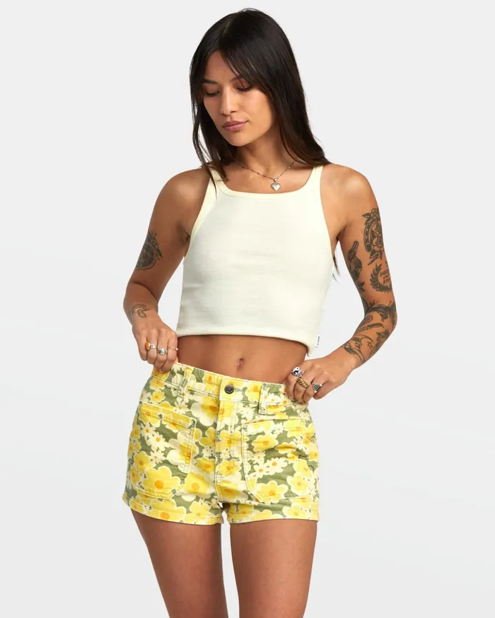 RVCA Shorts Skirts Belle Corduroy Shorts Fern 8211 Women