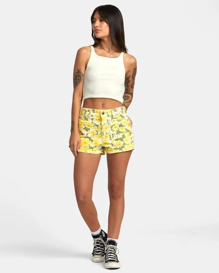 RVCA Shorts Skirts Belle Corduroy Shorts Fern 8211 Women
