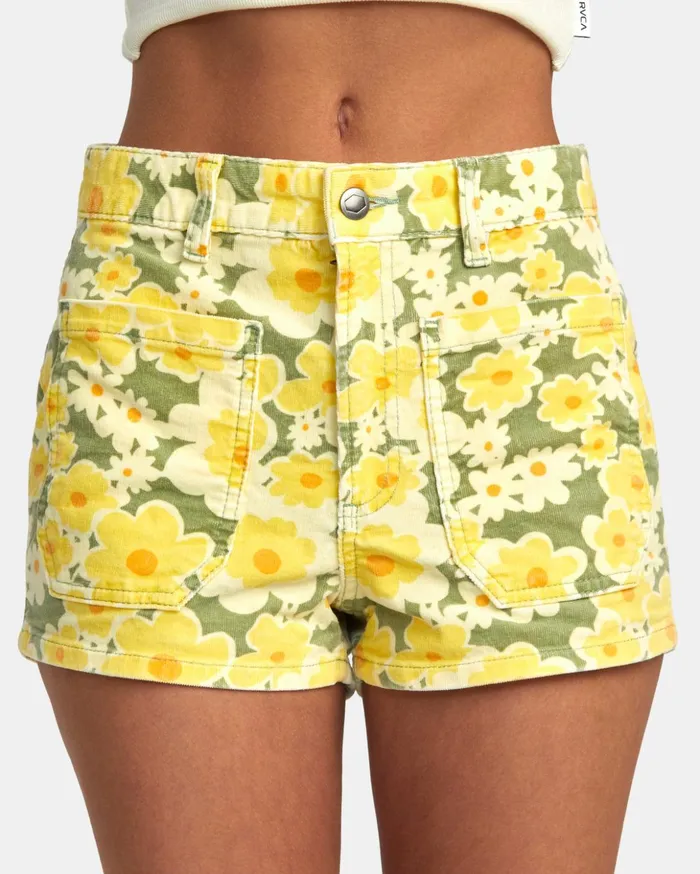 RVCA Shorts Skirts Belle Corduroy Shorts Fern 8211 Women