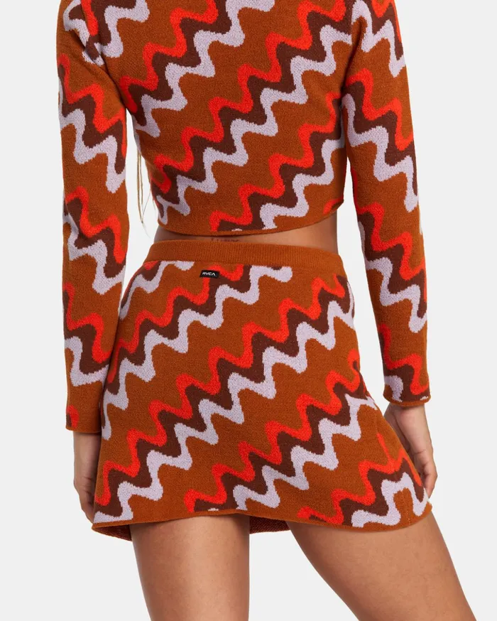 RVCA Shorts Skirts Desmond Knitted Mini Skirt Caramel 8211 Women
