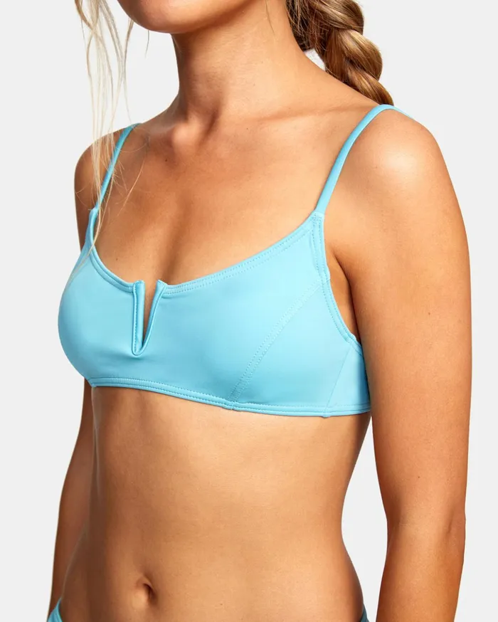 RVCA Swim New Arrivals No Matter VWire Bralette Bikini Top Blue Crest 8211 Women