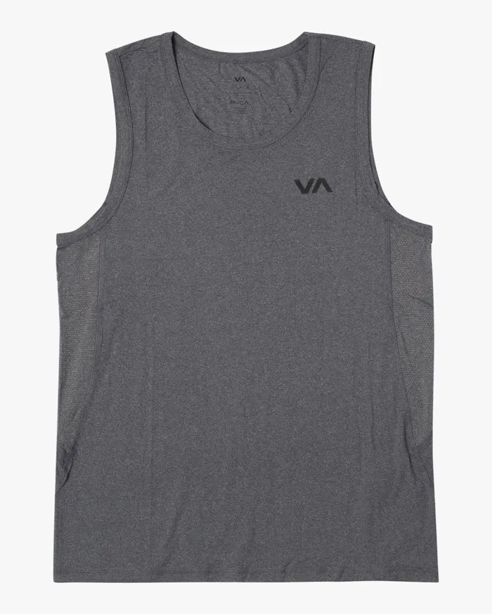 RVCA Tank Tops Sport Vent Tank Top Charcoal Heather 8211 Men