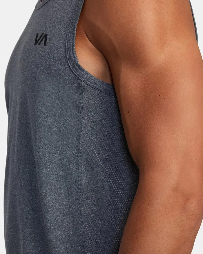 RVCA Tank Tops Sport Vent Tank Top Charcoal Heather 8211 Men