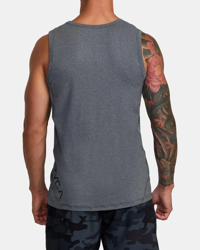 RVCA Tank Tops Sport Vent Tank Top Charcoal Heather 8211 Men