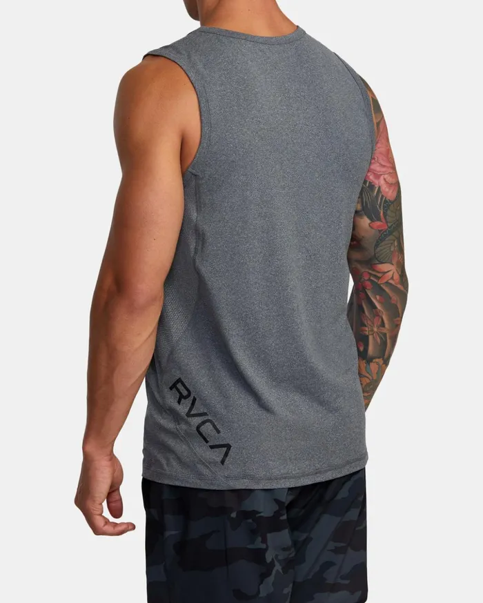 RVCA Tank Tops Sport Vent Tank Top Charcoal Heather 8211 Men