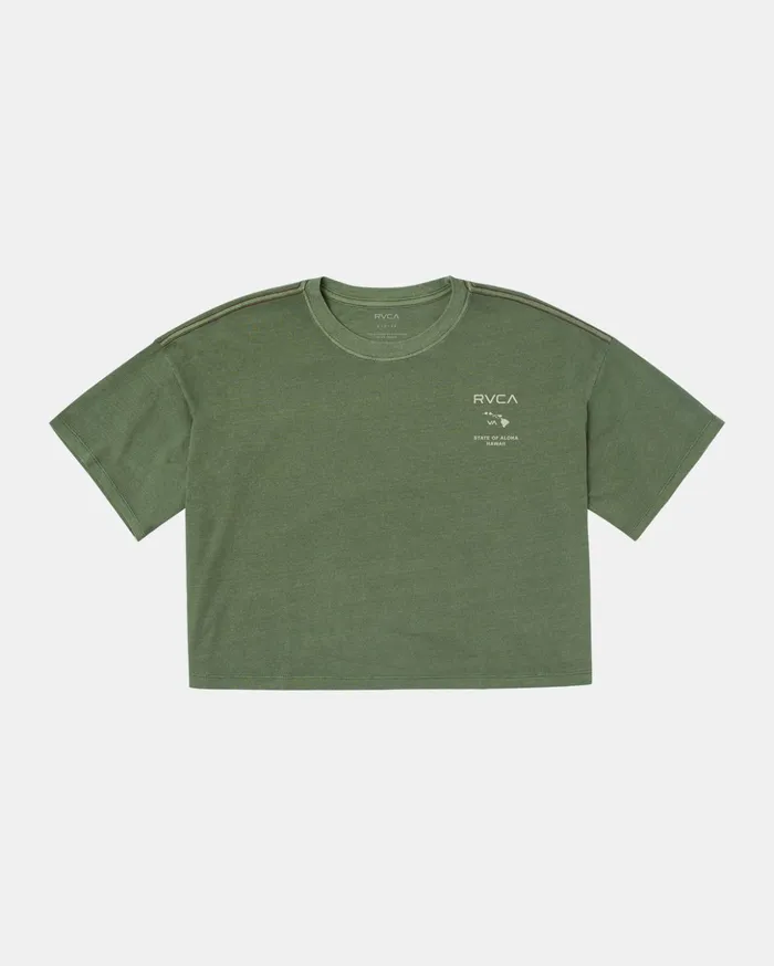 RVCA Tees Tanks State Of Aloha TShirt Leaf 8211 Women